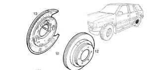 Ankerblech Staubblech hinten Opel Frontera A B