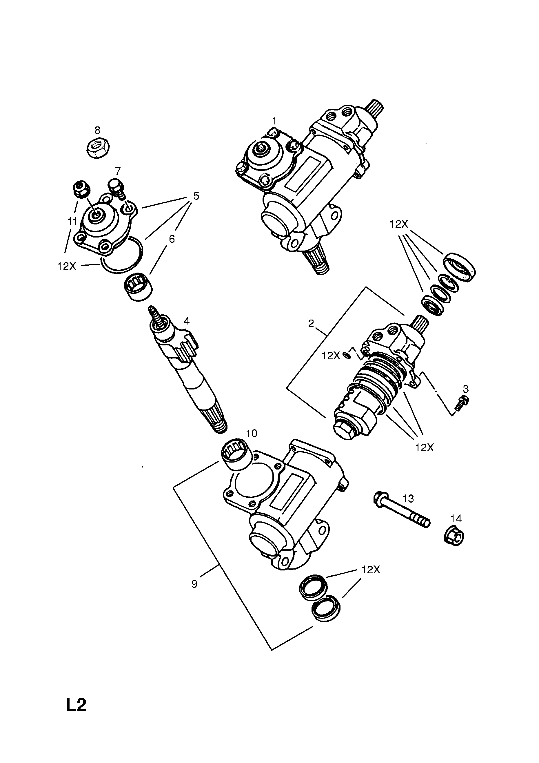 Dichtungssatz Lenkgetriebe Opel Isuzu