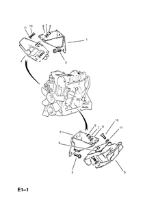 Motorlager LINKS Opel Frontera A