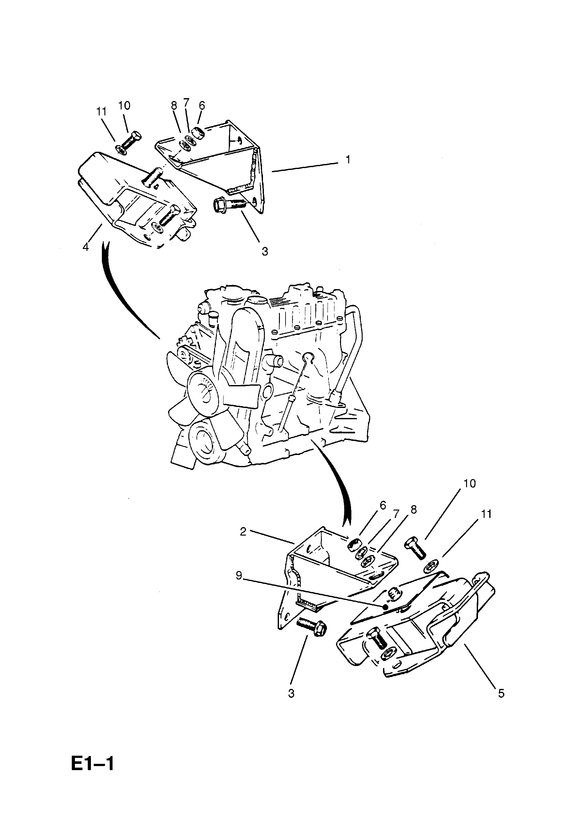 Motorlager RECHTS Opel Frontera A