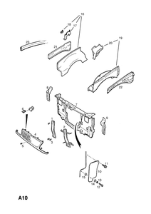 Reparaturblech Fronttraverse Frontmaske Opel Frontera A Campo