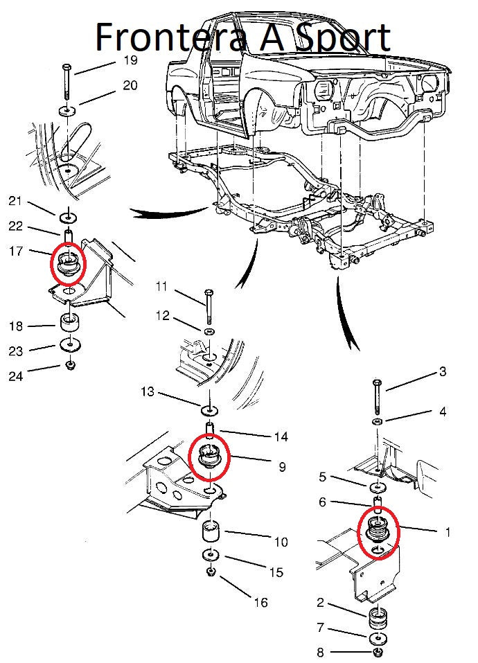 Karosserielager Oberteil ISUZU