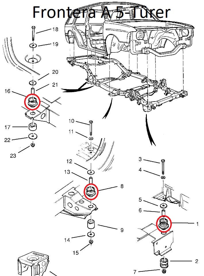 Karosserielager Oberteil ISUZU