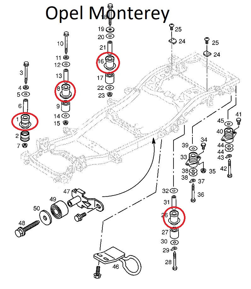 Karosserielager Oberteil ISUZU