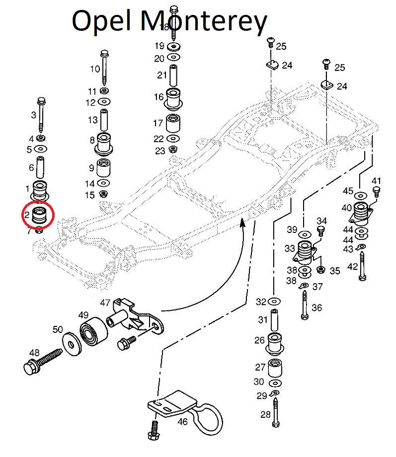 Karosserielager Unterteil vorne ISUZU